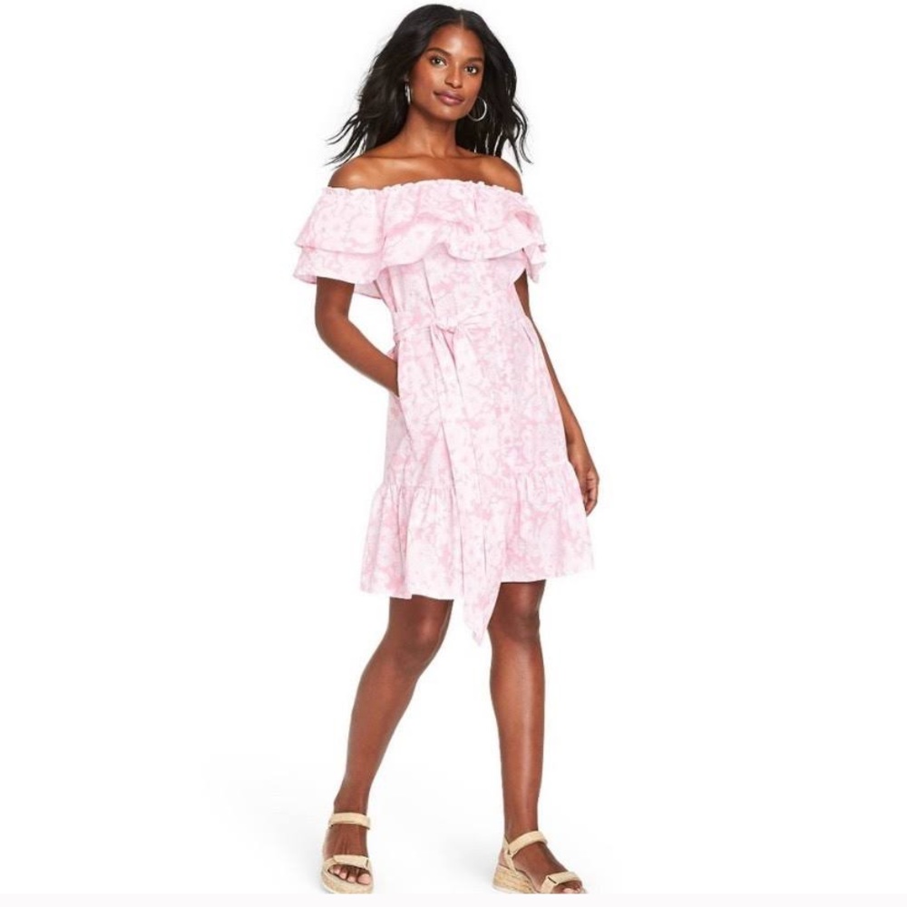 Floral Print Off the Shoulder Lisa Marie Fernandez for Target Dress Medium